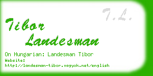tibor landesman business card